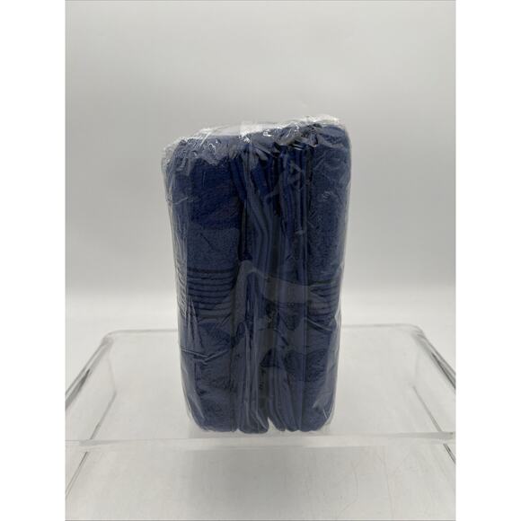 Elvana Home Navy Ultra Soft 6 Pack Cotton Towel Set Contains 2 Bath Towels 28x55 - Picture 4 of 9